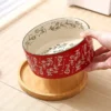 Bowl de Cerámica con Base de Madera | Individual - Doble - Triple
