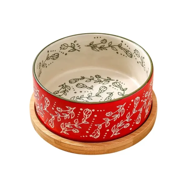 Bowl de Cerámica con Base de Madera | Individual - Doble - Triple