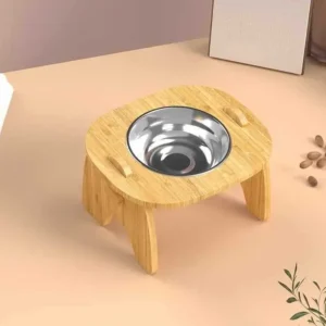 Mesa con Comedero/Bebedero de Aluminio | Individual - Doble