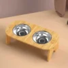 Mesa con Comedero/Bebedero de Aluminio | Individual - Doble