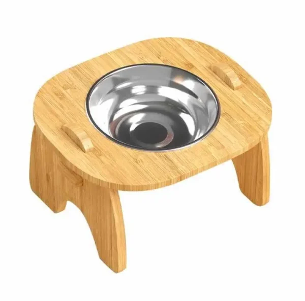 Mesa con Comedero/Bebedero de Aluminio | Individual - Doble