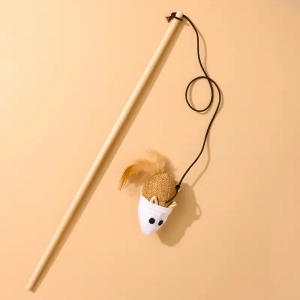 Juguete de Palo y Presa para Gatos