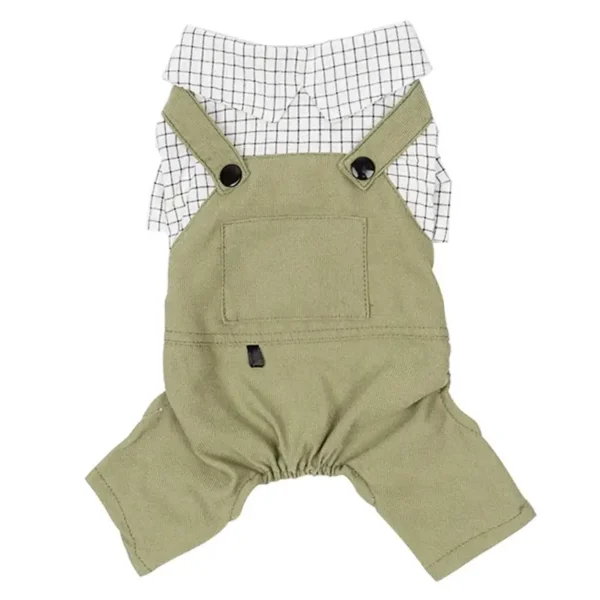 Camisa de Cuadros con Mono para Perritos