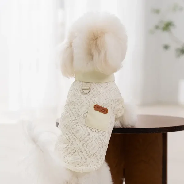 Camisa de Encaje Beige para Perritos