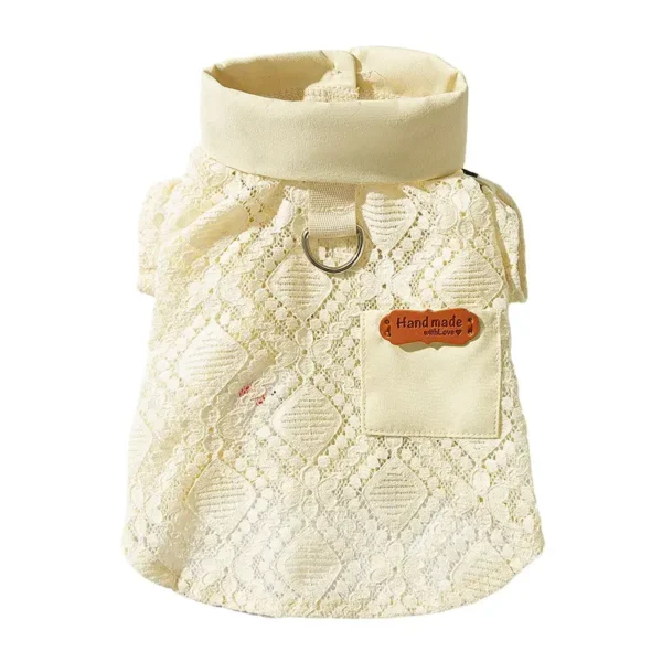 Camisa de Encaje Beige para Perritos